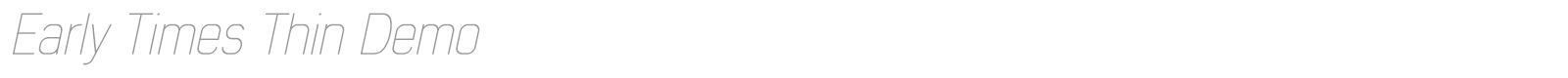 Early Times font preview